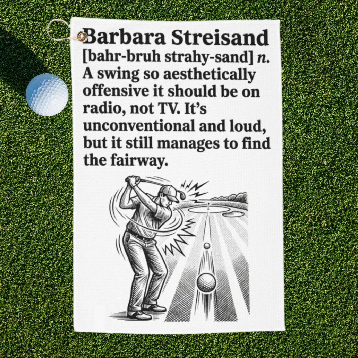 Barbara Streisand Golf Towel