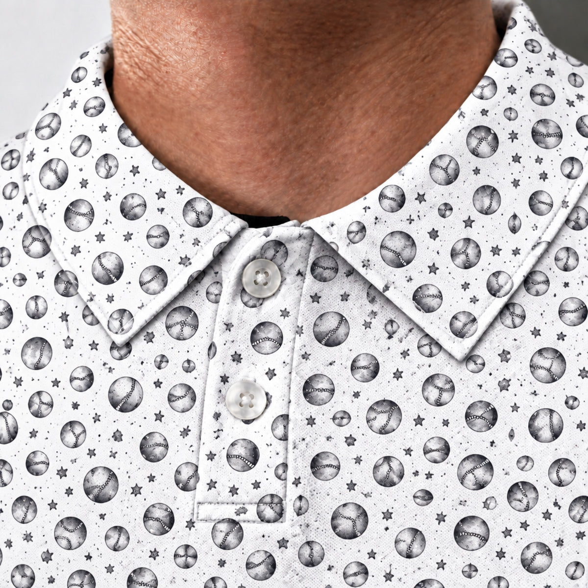 Baseballs Performance Print Polo