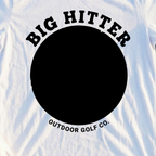 Big Hittin Bigfoot Tee, print close-up on White