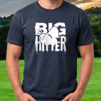 Bigfoot Big Hitter Tee worn on the golf course, Navy