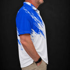 Blue Flash Performance Print Polo