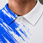 Blue Flash Performance Print Polo