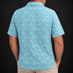 Blue Waves Performance Print Polo