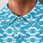 Blue Waves Performance Print Polo