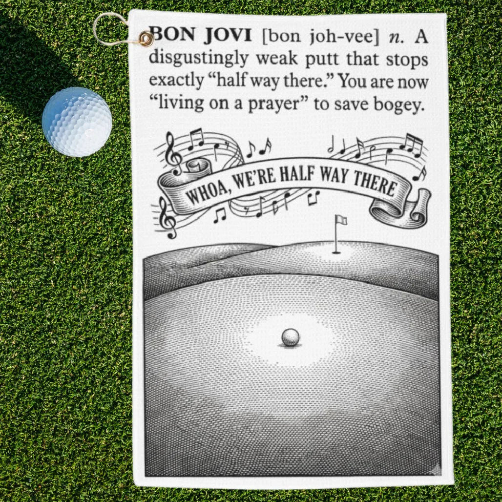 Bon Jovi Dictionary Definition Golf Towel