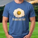 Breakfast Ball Tee worn on the golf course, Royal