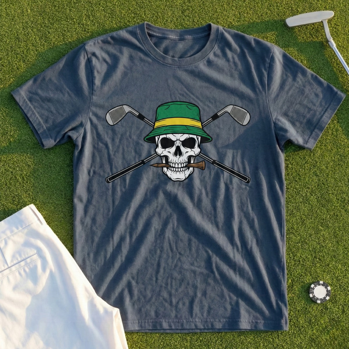 Bucket Skull and Cross Clubs Tee