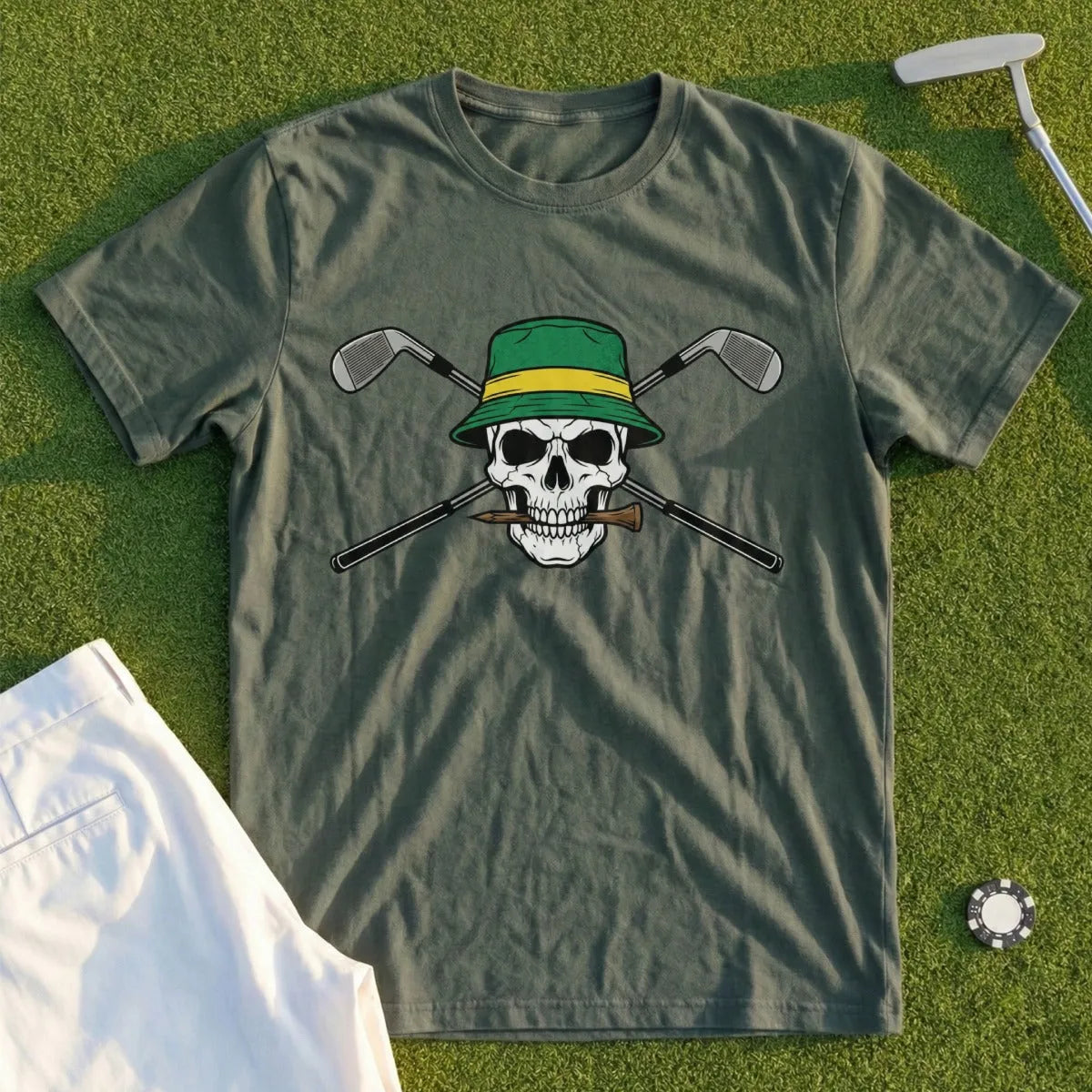 Bucket Skull and Cross Clubs Tee