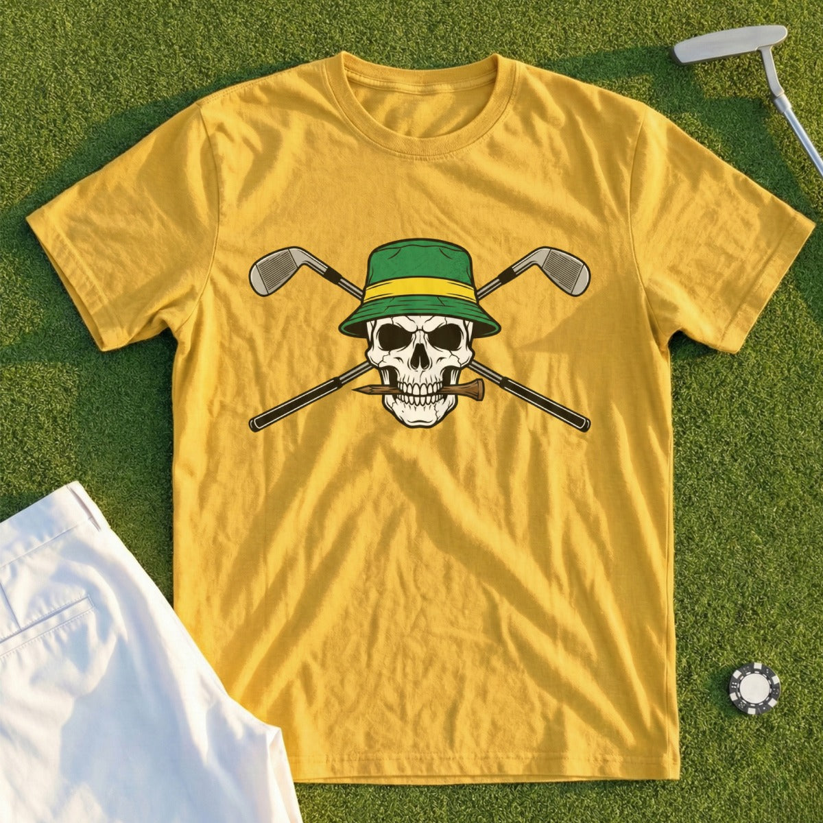 Bucket Skull and Cross Clubs Tee