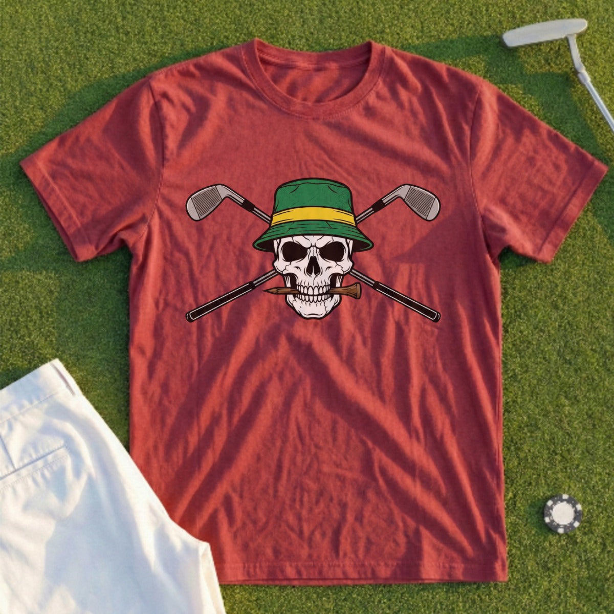 Bucket Skull and Cross Clubs Tee