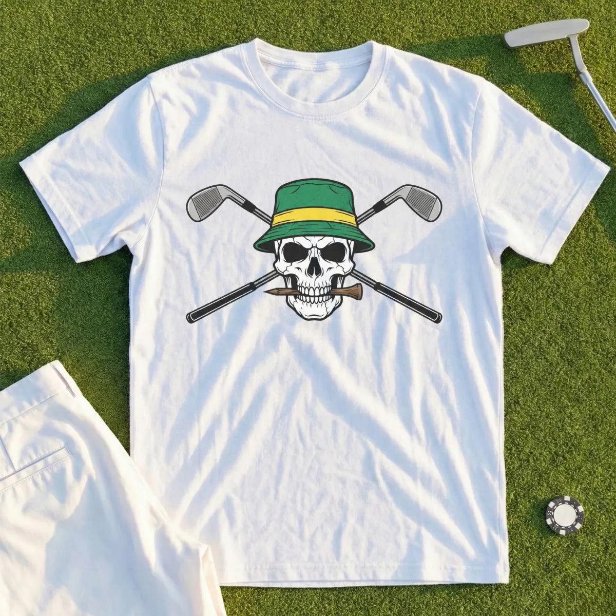 Bucket Skull and Cross Clubs Tee