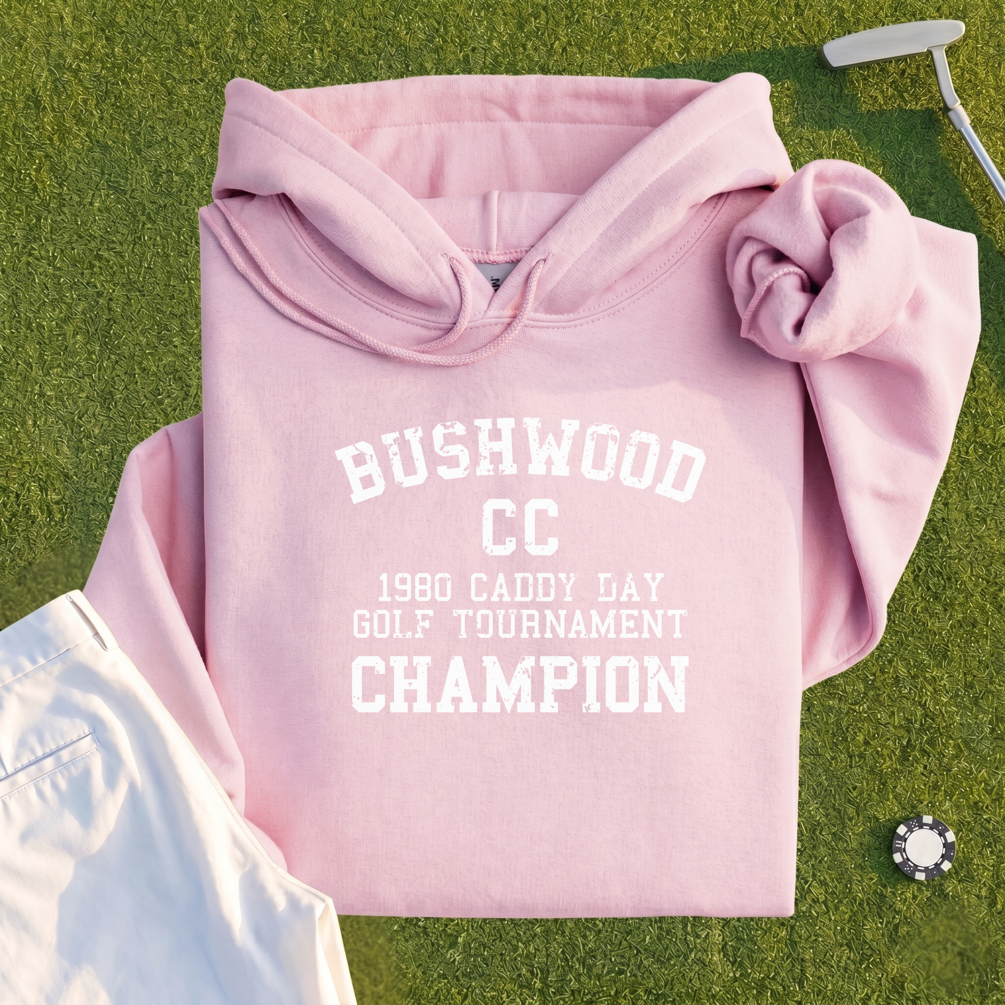 Bushwood Caddy Day Champion Hoodie - Pink