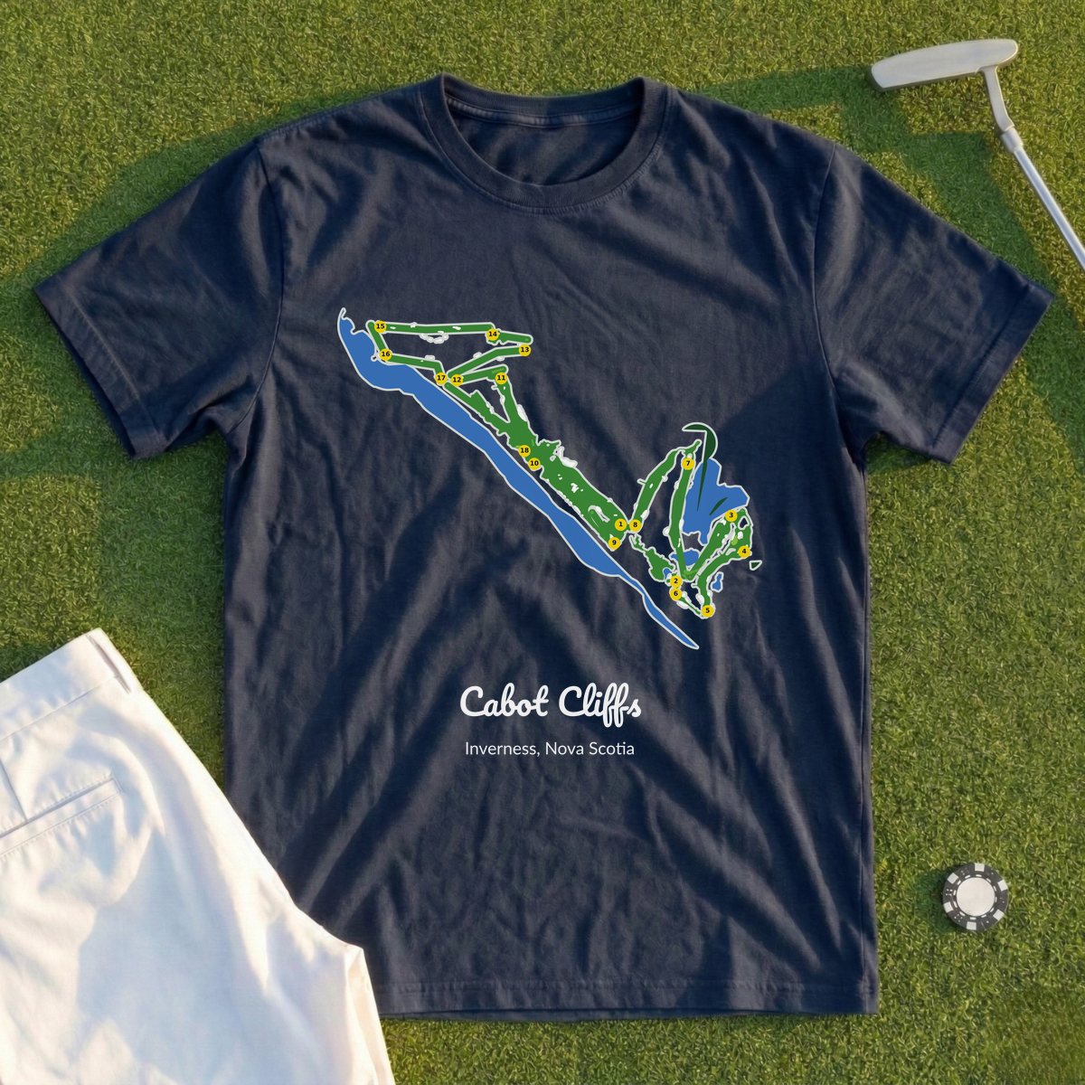Cabot Cliffs, Course Map Tee