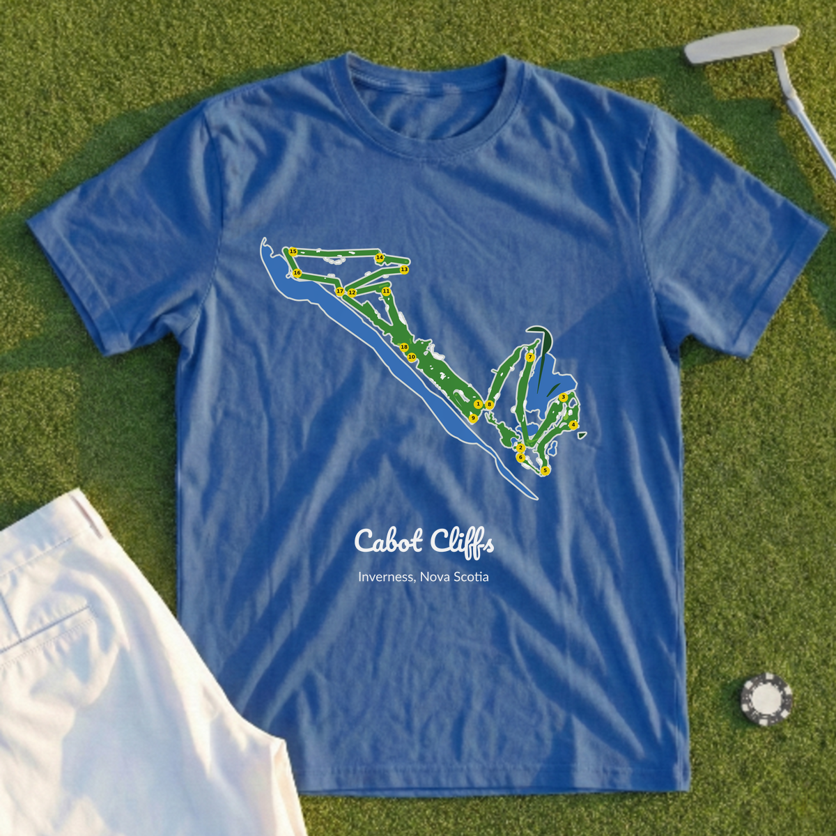 Cabot Cliffs, Course Map Tee