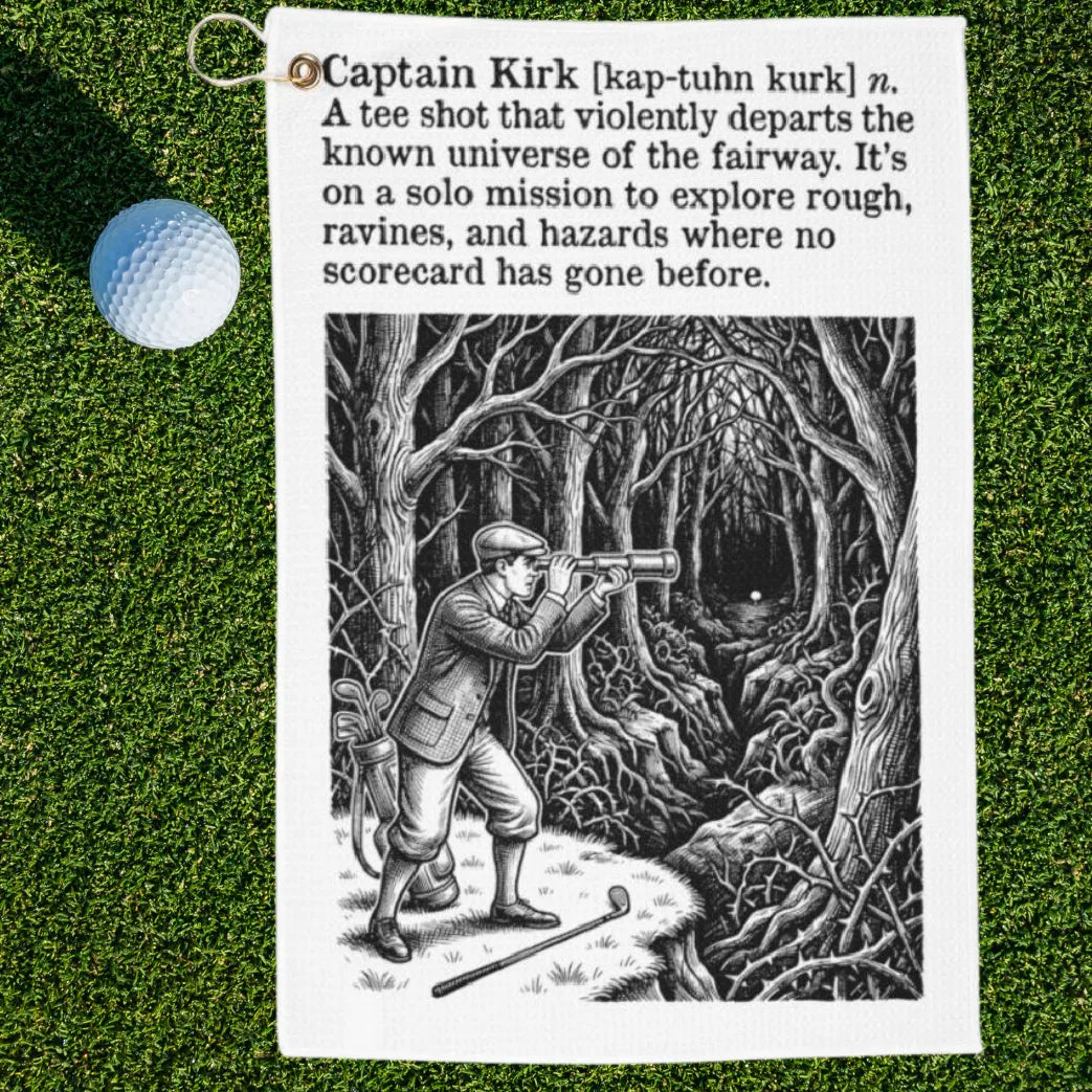 Captain Kirk Dictionary Definition Golf Towel