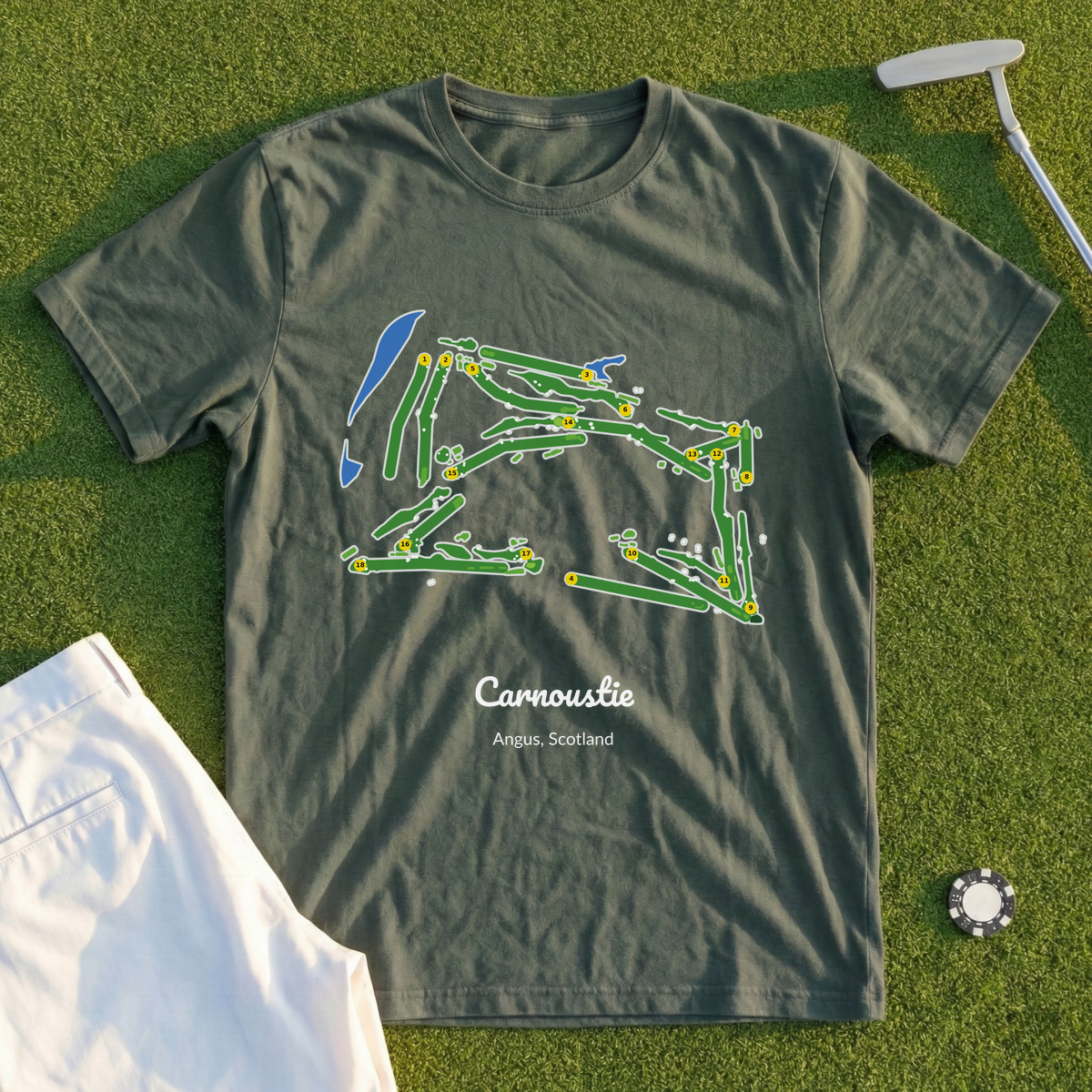 Carnoustie, Course Map Tee