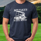 Cart In The Drink Tee worn on the golf course, Navy