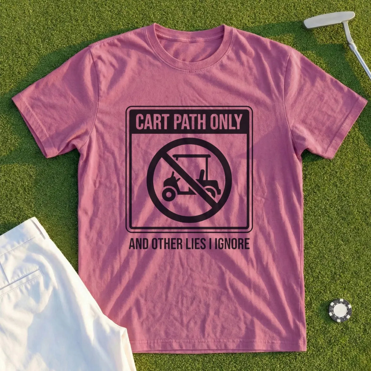 Cart Path Only Lies Tee