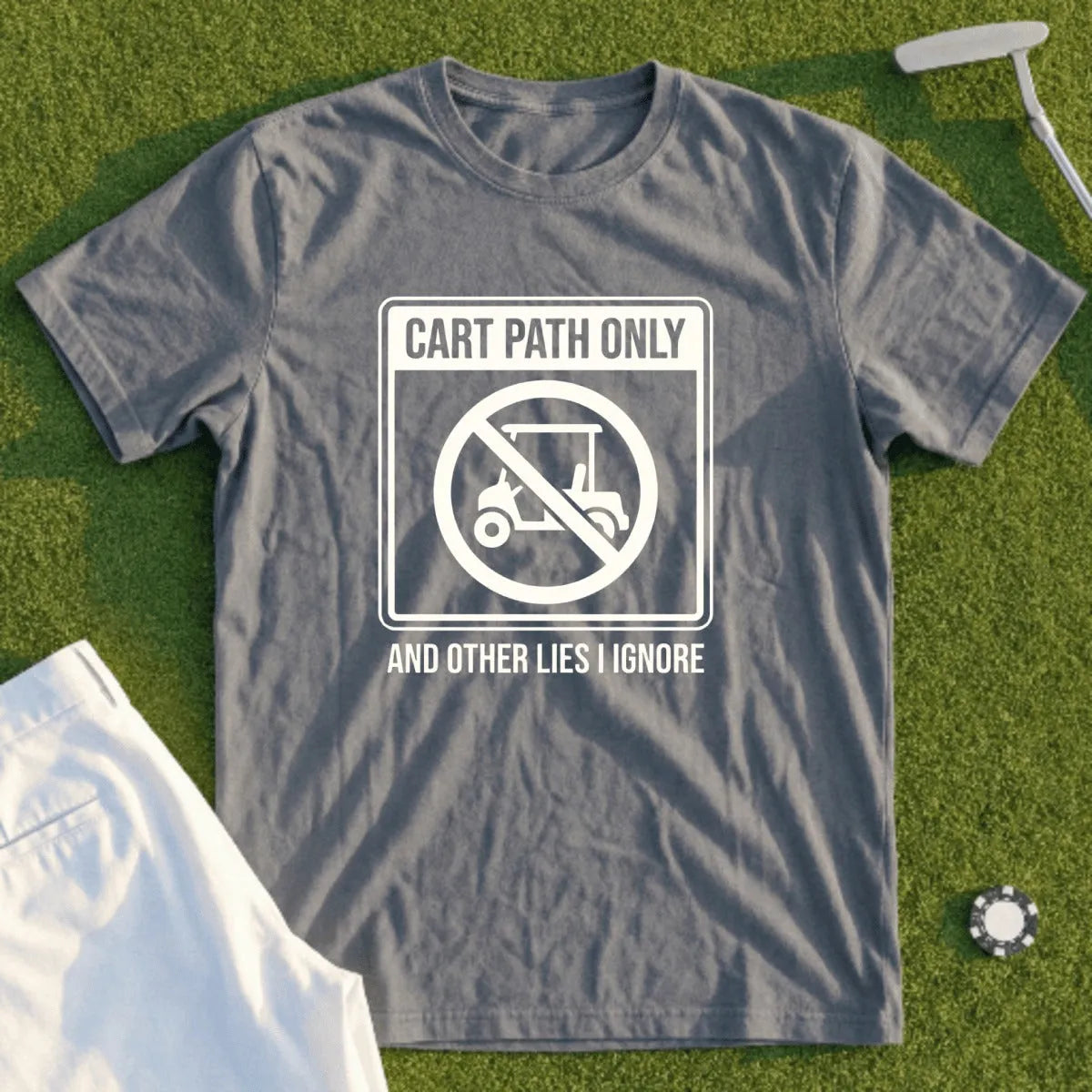 Cart Path Only Lies Tee