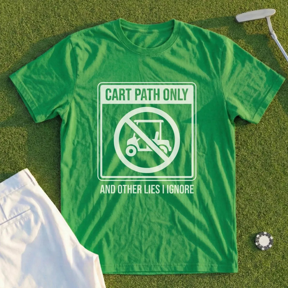 Cart Path Only Lies Tee