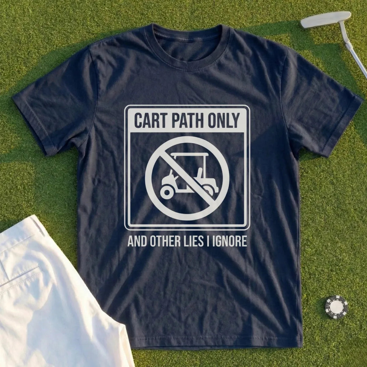 Cart Path Only Lies Tee