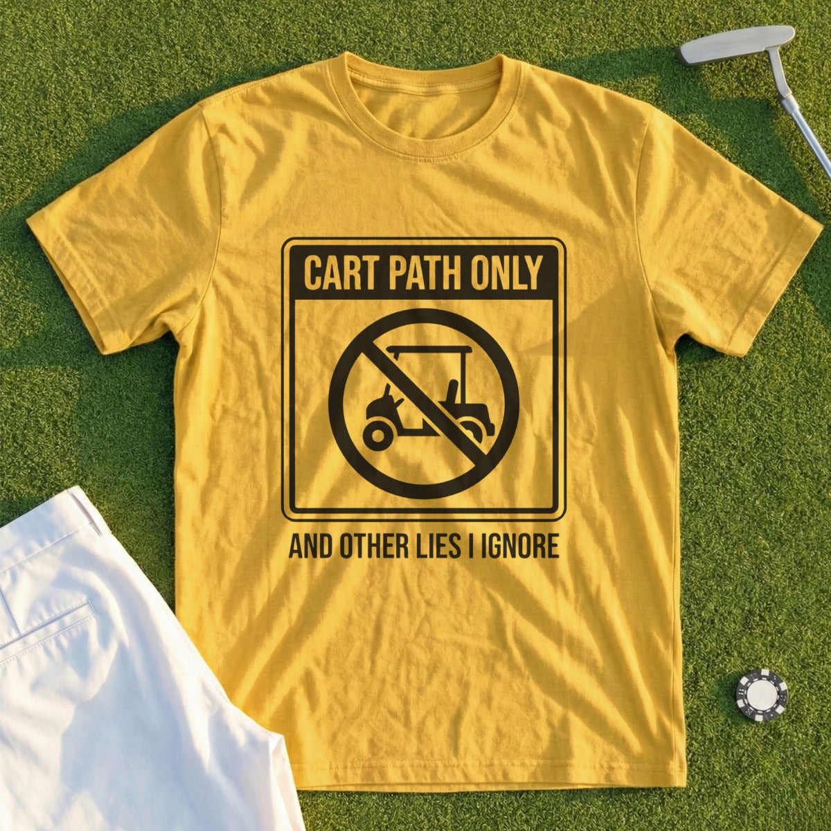 Cart Path Only Lies Tee