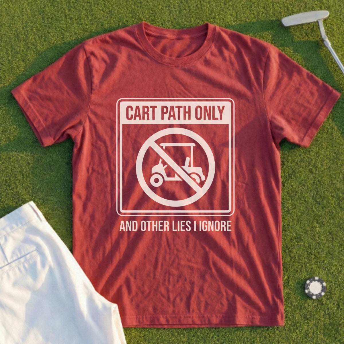 Cart Path Only Lies Tee