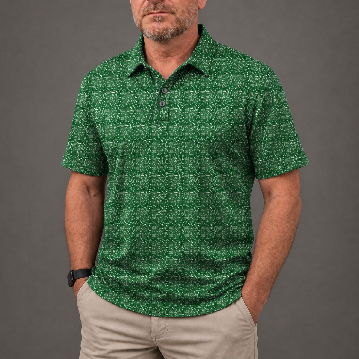 Chalkboard Plays Performance Print Polo