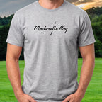 Cinderella Boy Icon Tee worn on the golf course, Sport Grey