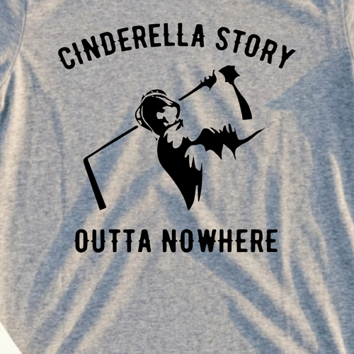 Cinderella Story Tee, print close-up on Sport Grey