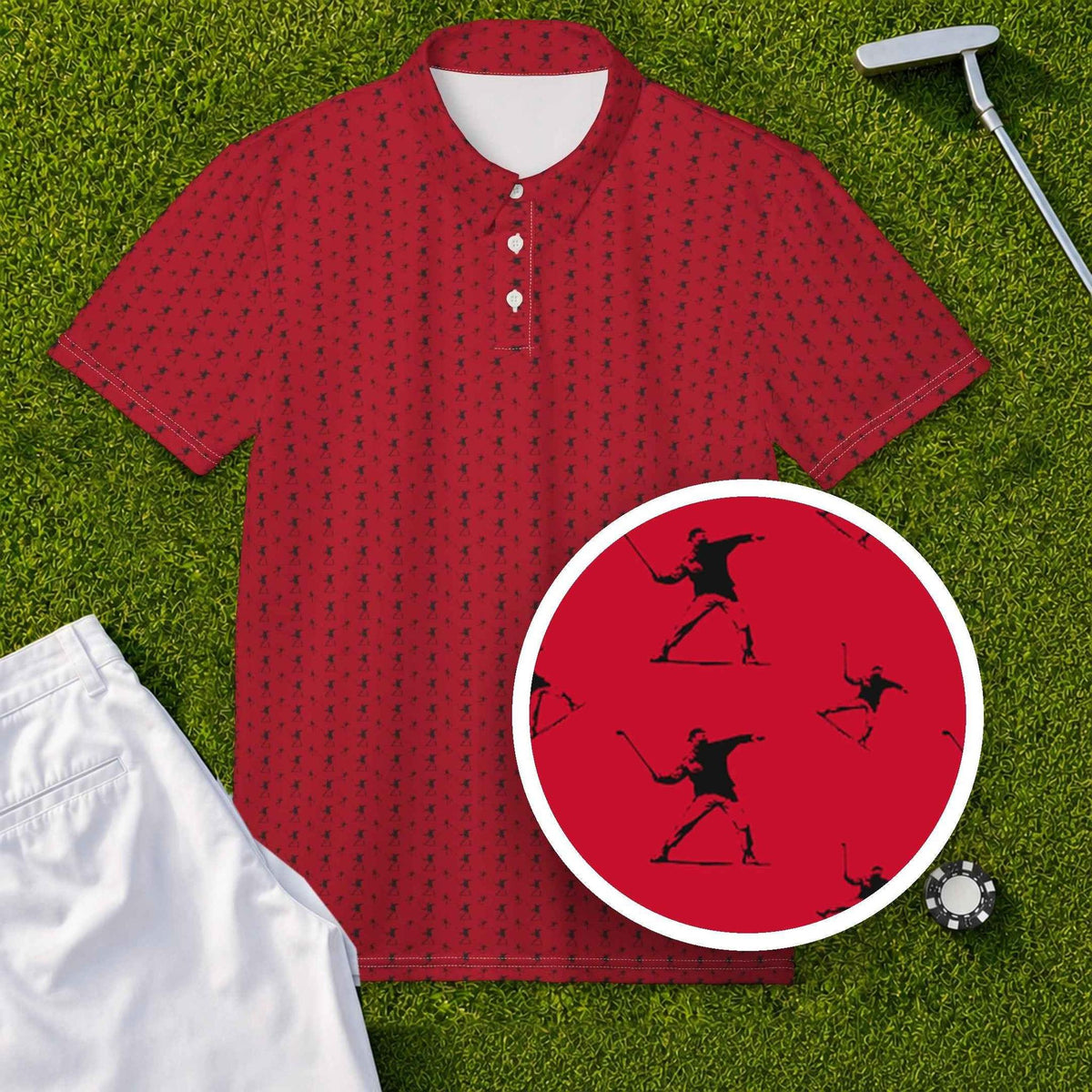 Club Thrower Performance Print Polo