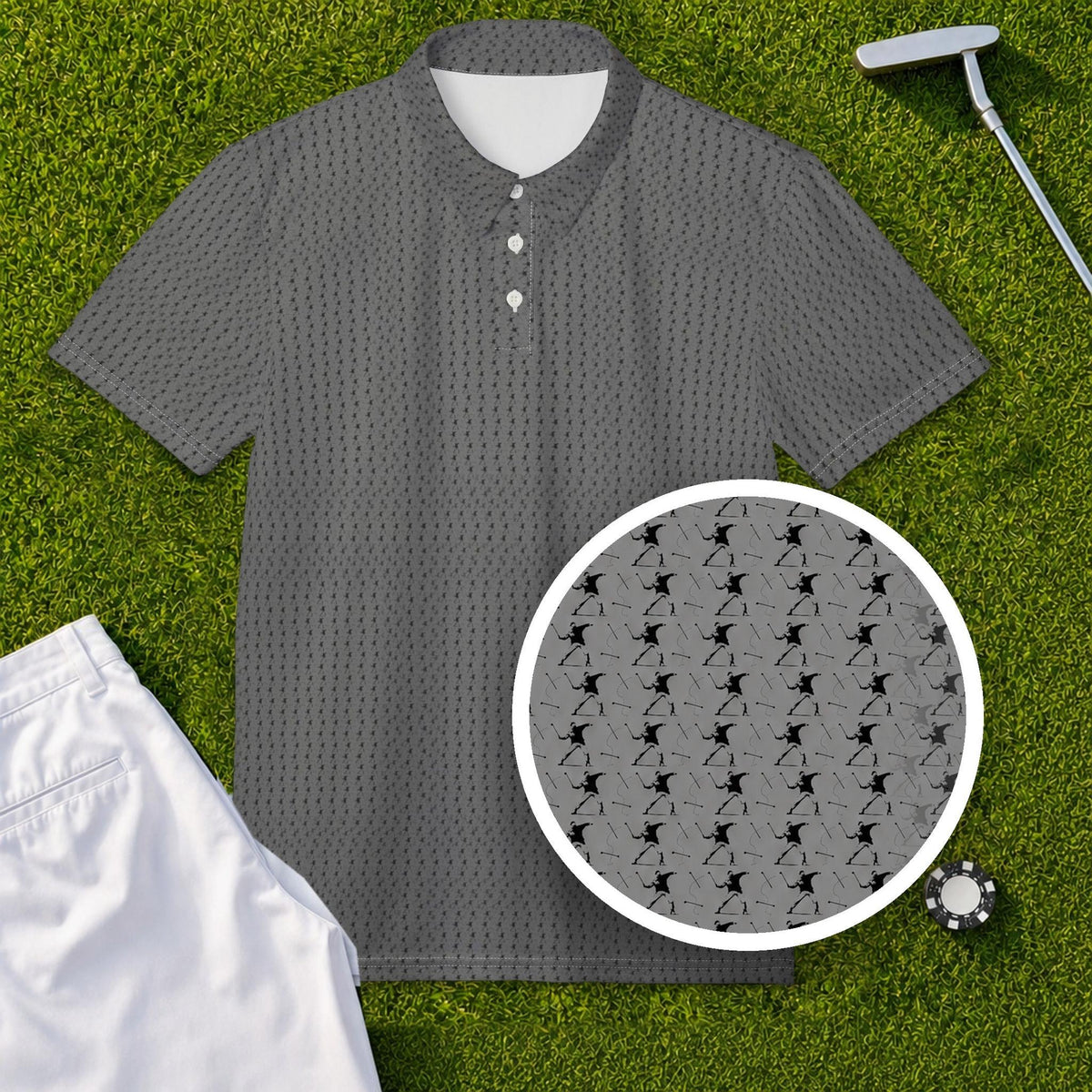 Club Thrower Repeat Performance Print Polo