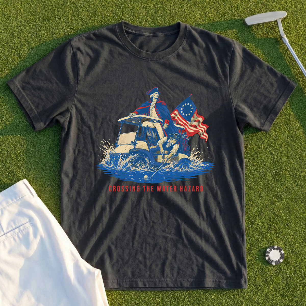 Crossing The Water Hazard Flag Tee