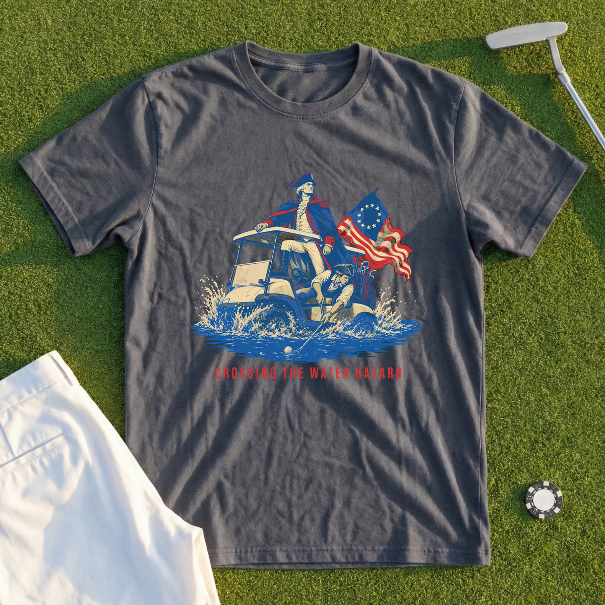 Crossing The Water Hazard Flag Tee