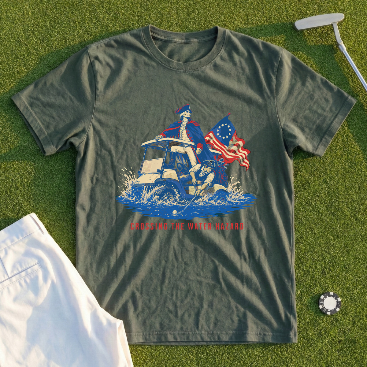 Crossing The Water Hazard Flag Tee