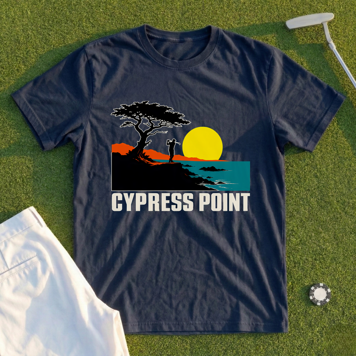 Cypress Point Travel Poster Recut Tee