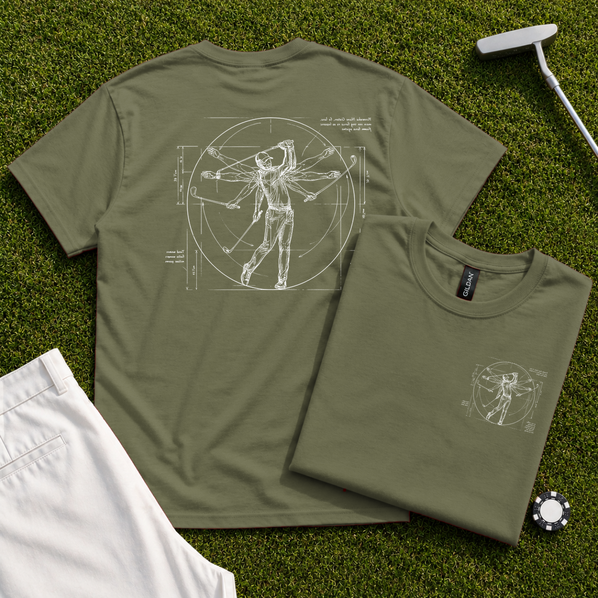 Da Vinci Swing Back Print Tee