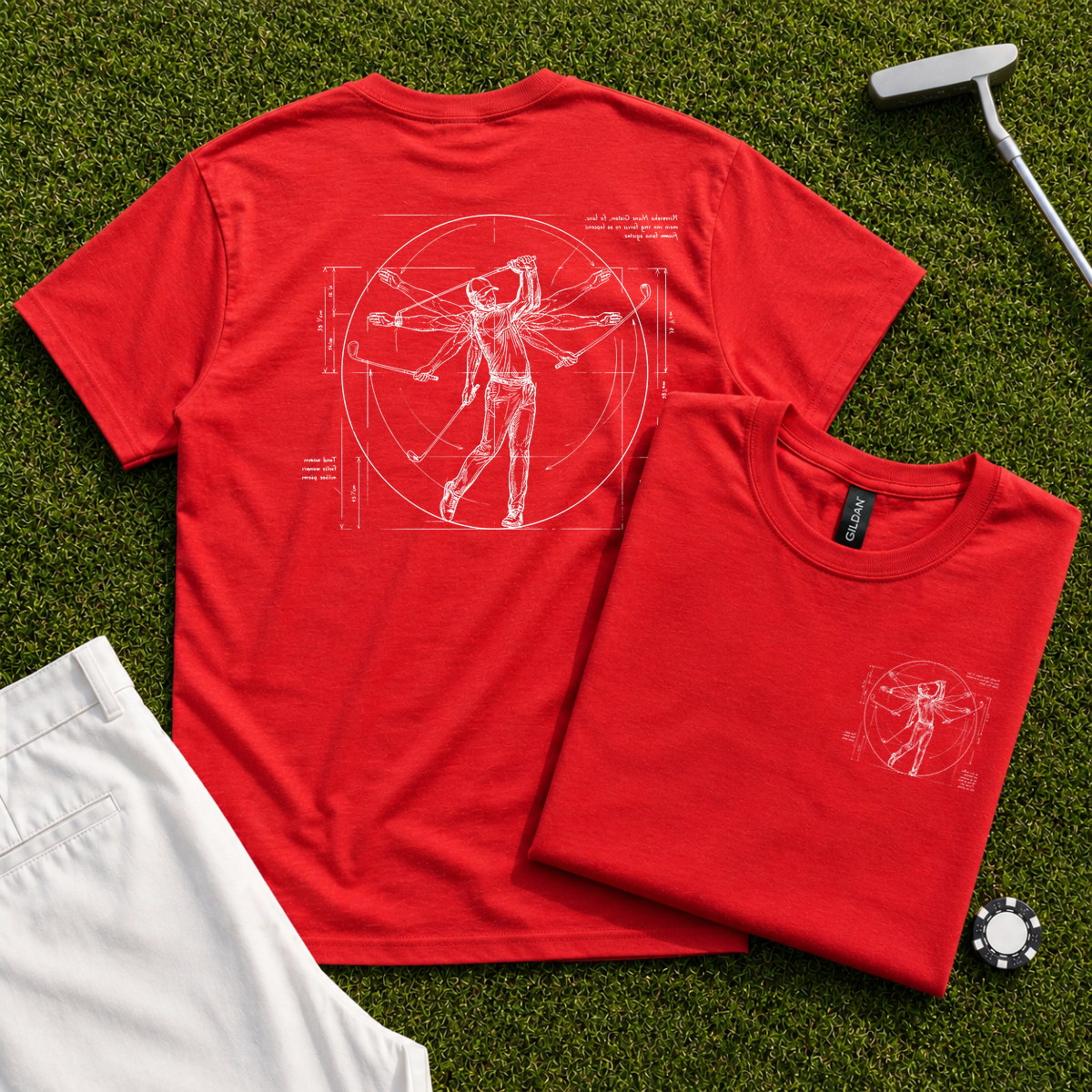 Da Vinci Swing Back Print Tee