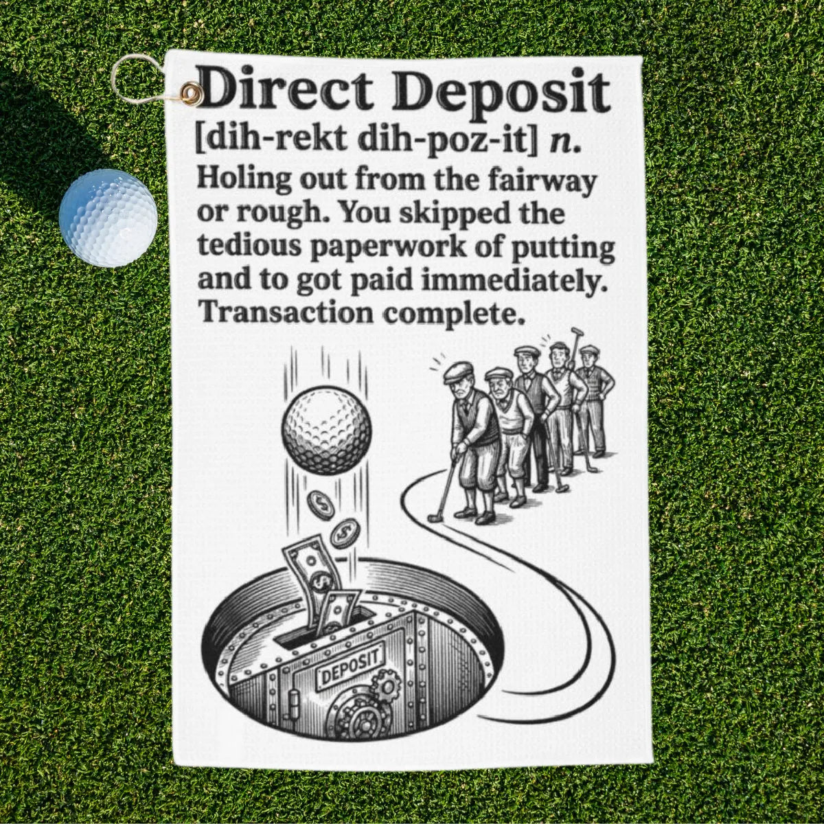 Direct Deposit Golf Towel