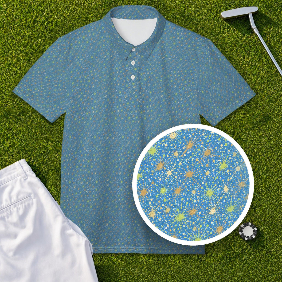 Divot Splatter Performance Print Polo