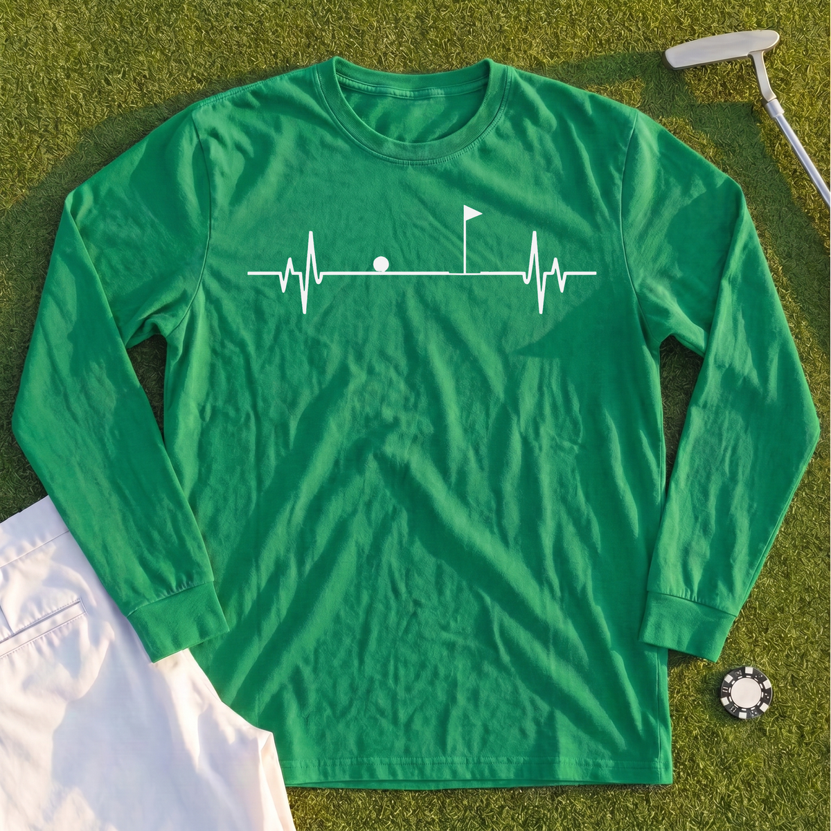 Flag EKG Long Sleeve Tee