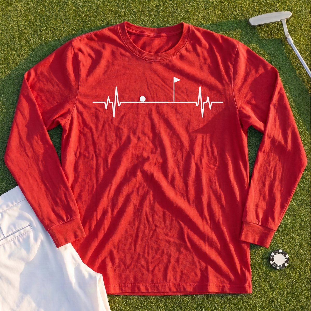 Flag EKG Long Sleeve Tee