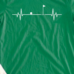 Flag EKG Tee, print close-up on Irish Green
