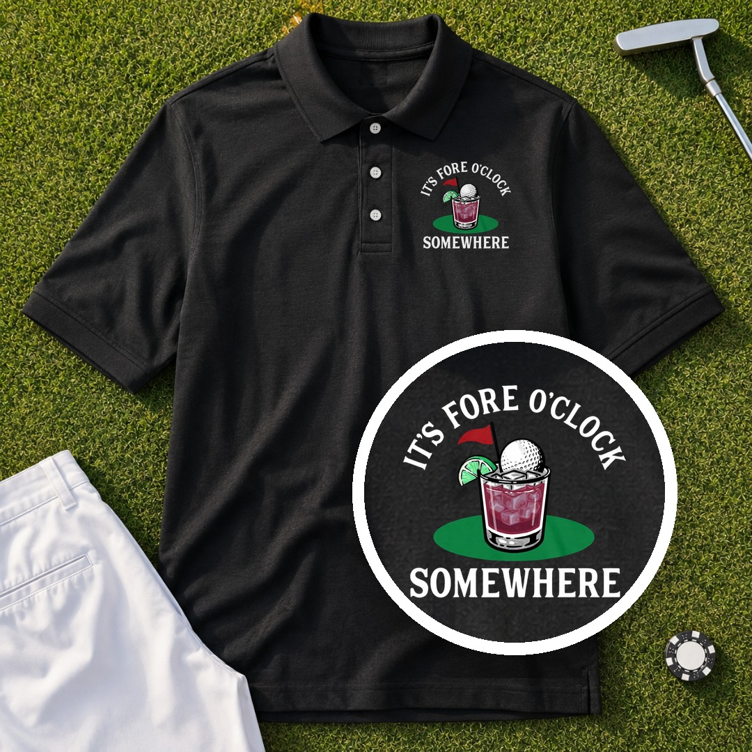 Fore O'Clock Somewhere Performance Polo