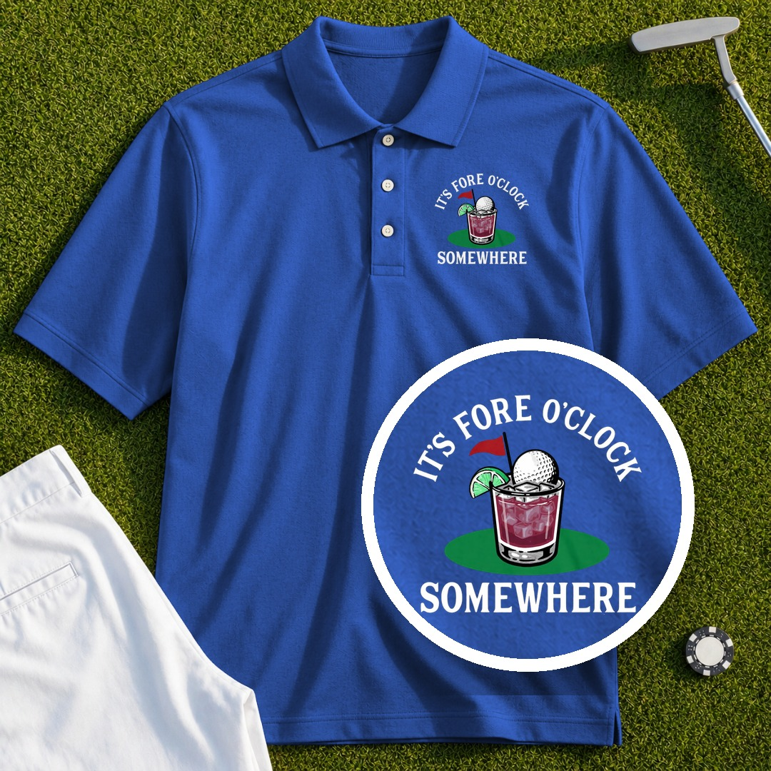 Fore O'Clock Somewhere Performance Polo