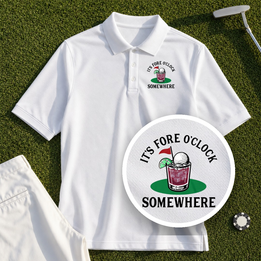 Fore O'Clock Somewhere Performance Polo