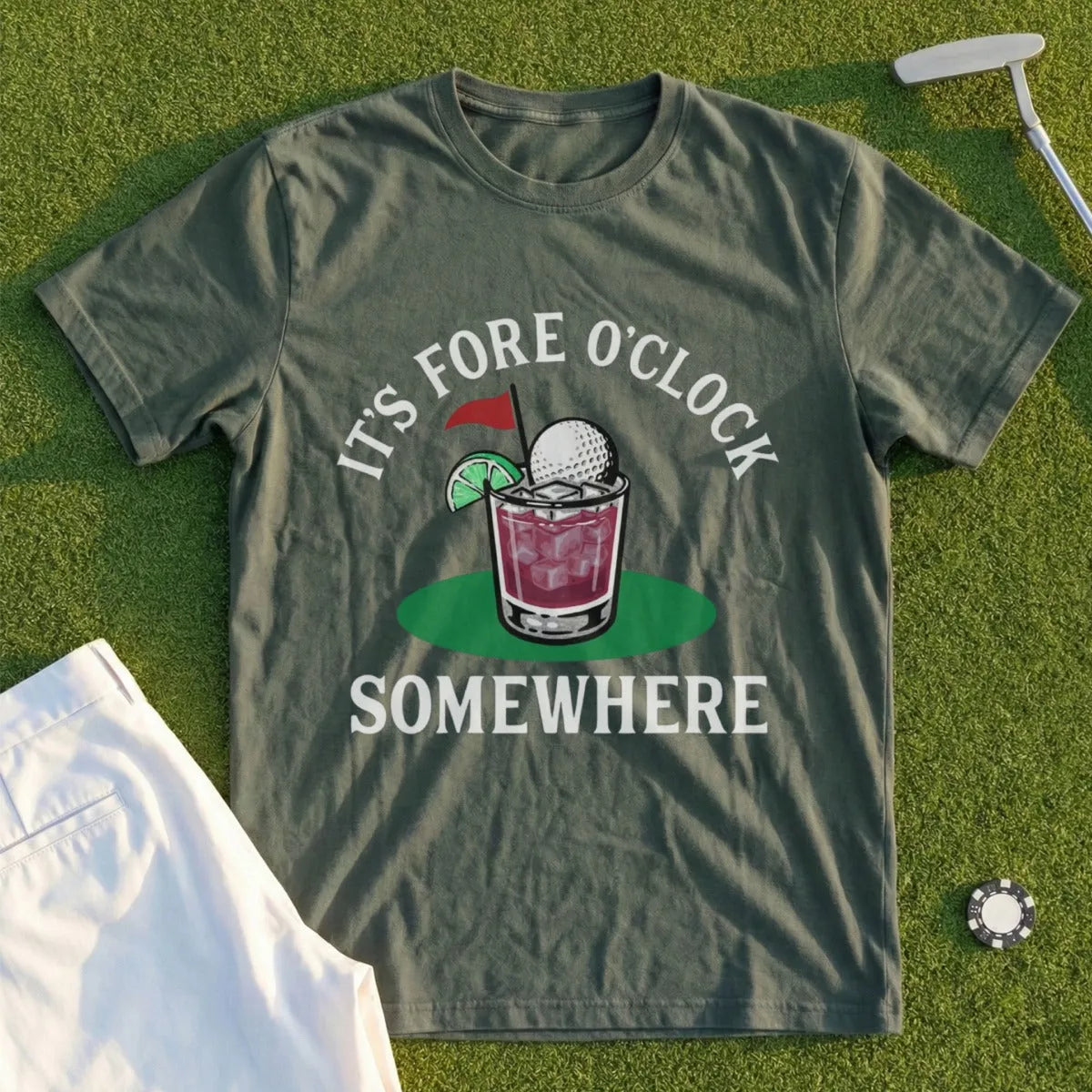 Fore O'Clock Somewhere Tee