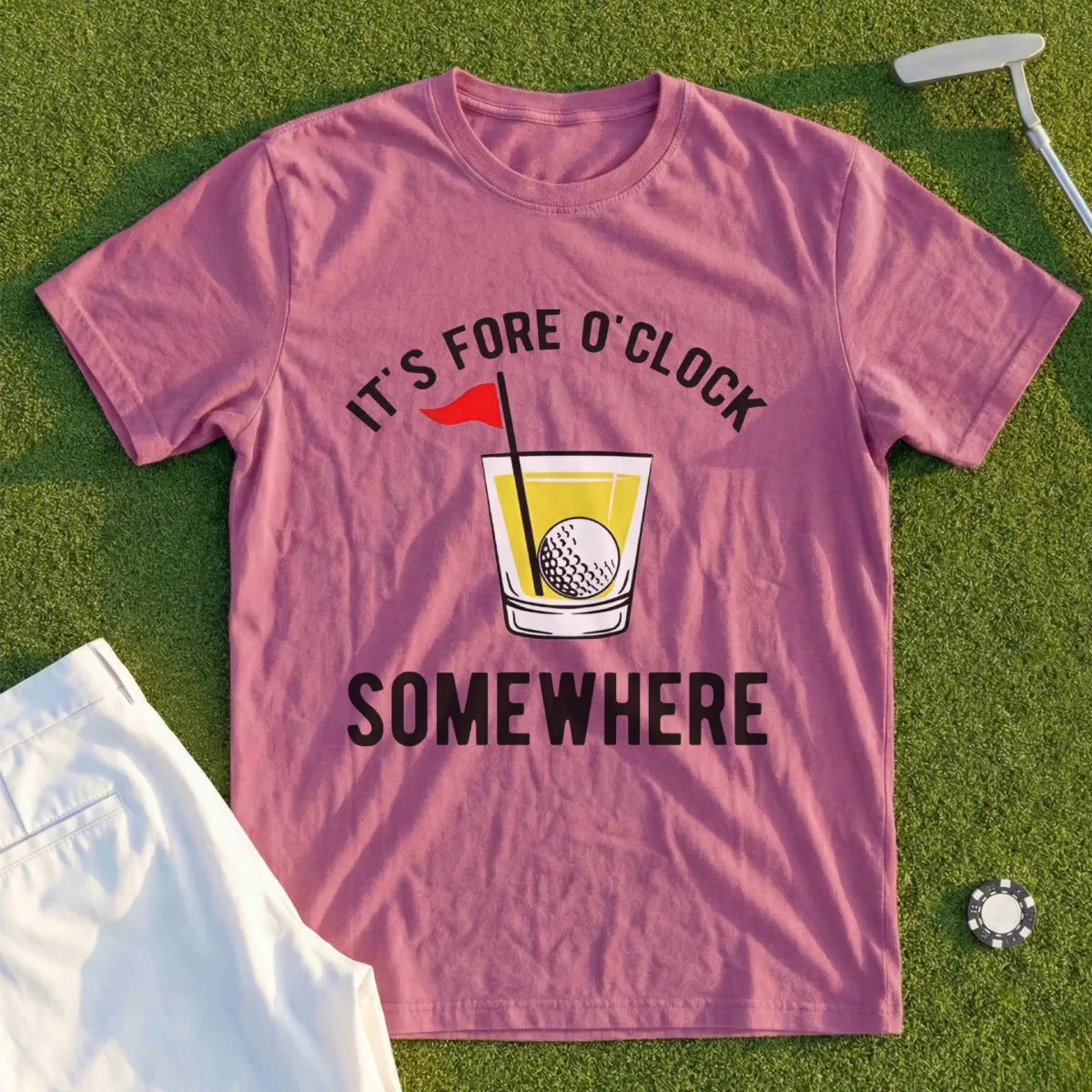 Fore O'Clock Somwhere Tee