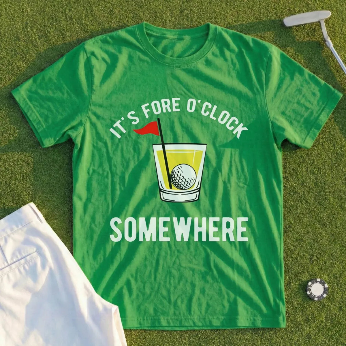 Fore O'Clock Somwhere Tee