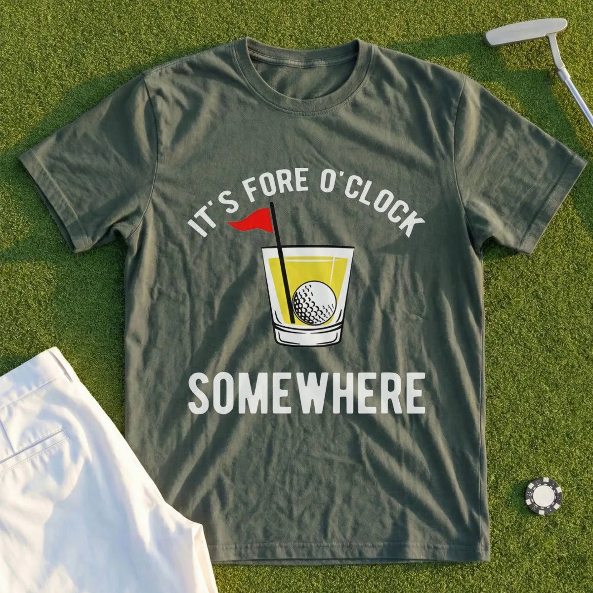Fore O'Clock Somwhere Tee